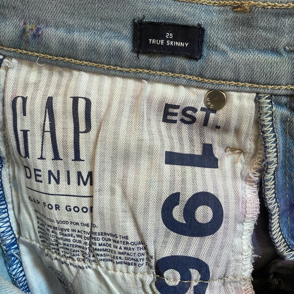 Hand dyed GAP true skinny jeans size 25 - Picture 4 of 4
